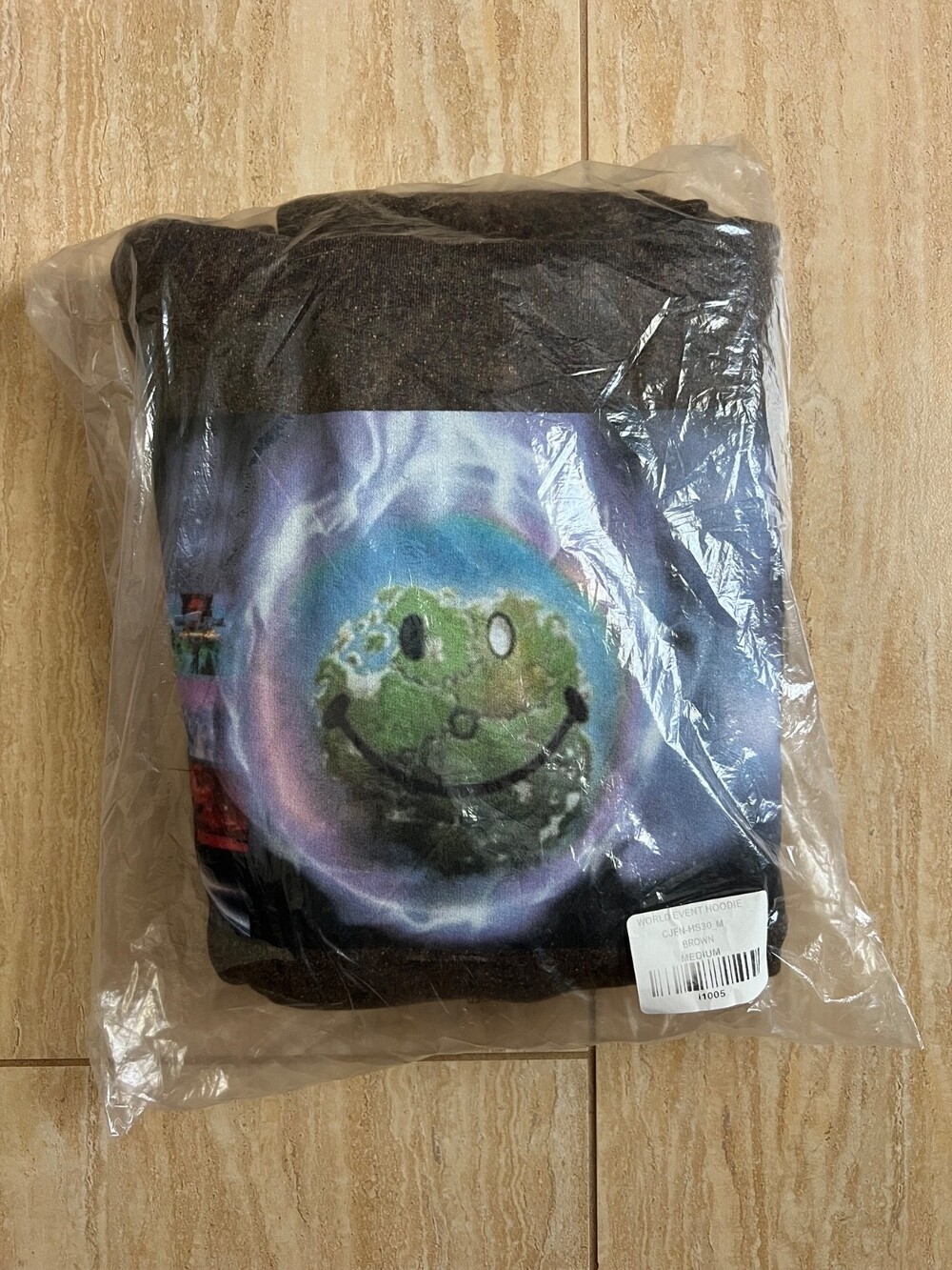 Size M - Travis Scott Cactus Jack World Event Bleached Black Hoodie Fortnite